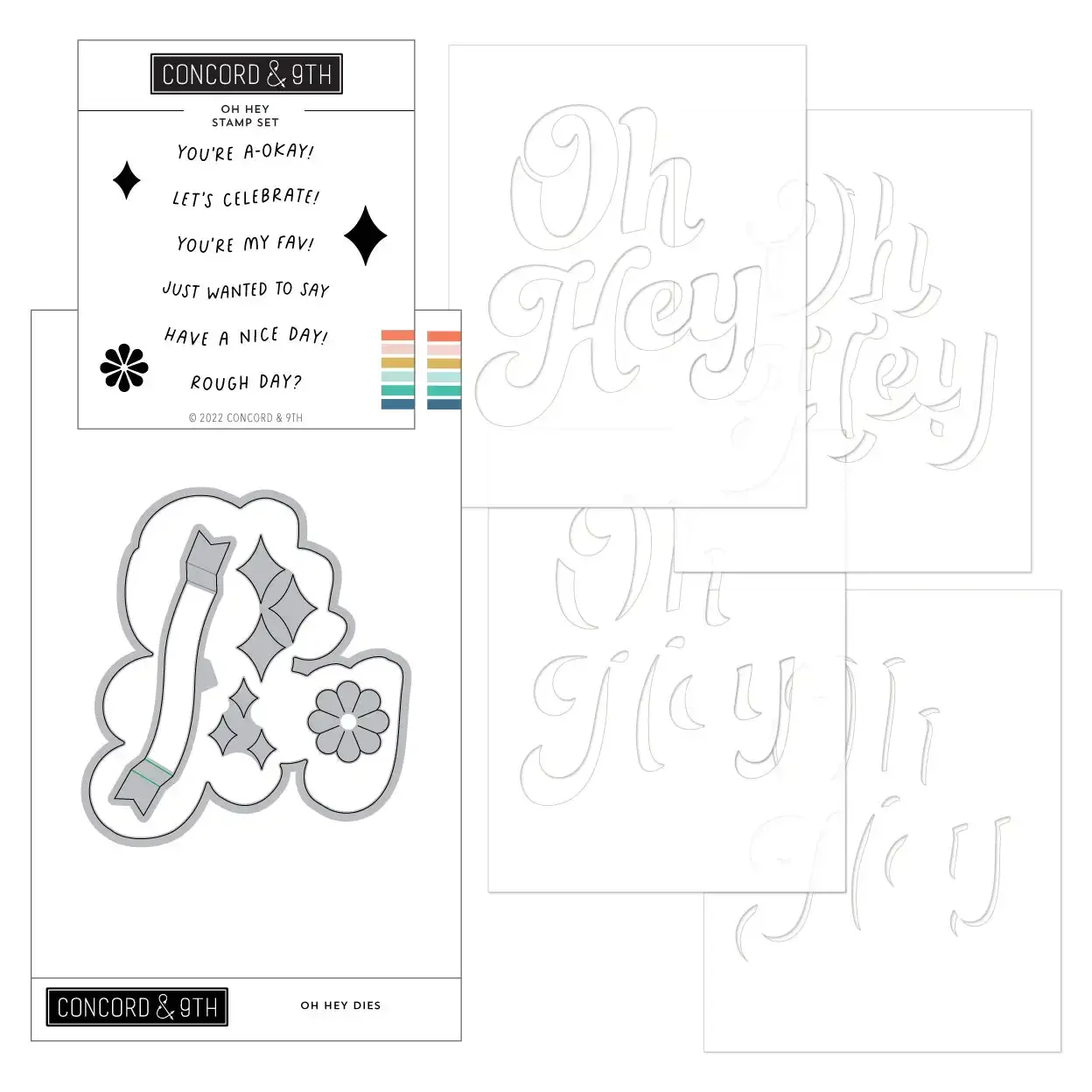 

Letter Oh Hay Metal Cutting Dies Clear Stamps Stencil DIY Making Card Scrapbook Embossed Paper Craft Template Summer 2024 New
