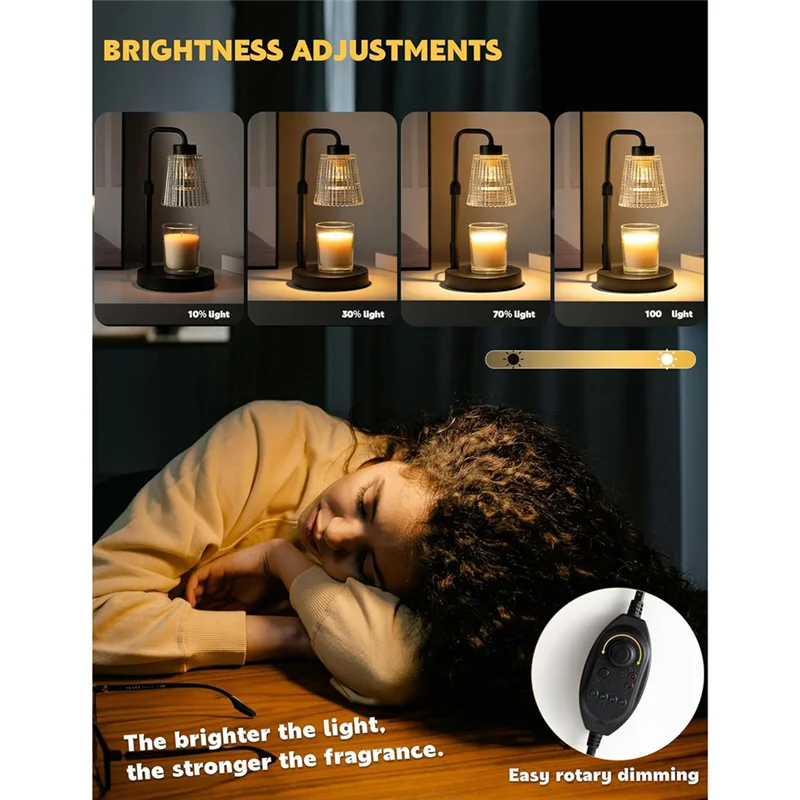 

ABKW-Candle Warmer Lamp With Timer Dimmable, Birthday Gift For Women, For Mom, House Warming Decor Gift EU Plug