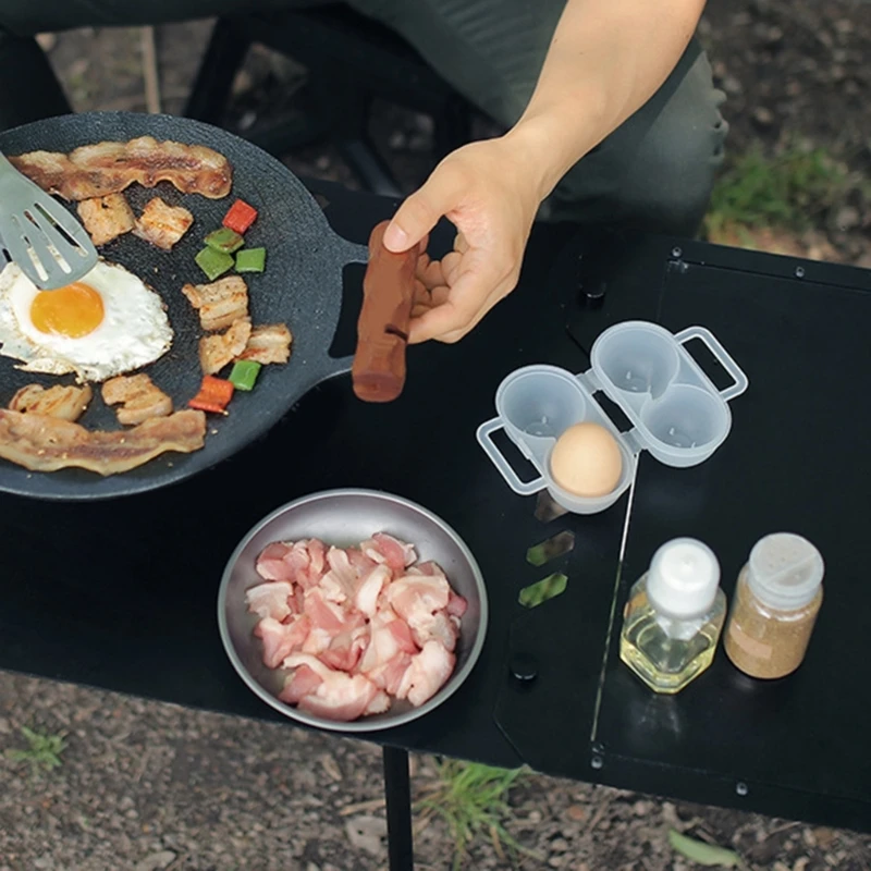 Outdoor Eggs Holder Box 2 Slots Crisper Eggs Carriers Case Organizers Box Plastic Eggs Protection Box for Camping Hiking Picnics