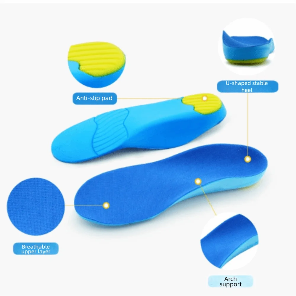 مادة قابلة للتنفس، نعال داعمة للقوس، ممتصة للصدمات، نعال داخلية ناعمة ومريحة لتقويم العظام، تصحيح القدم