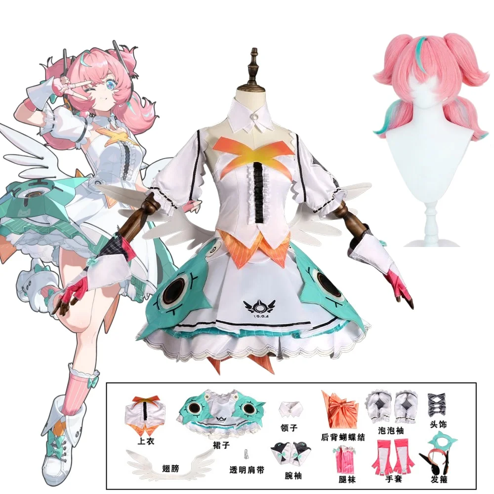 Disfraz de Cosplay de Aria de ZZZ, Peluca de Anime del Juego Zenless Zone Zero, Ropa para Fiestas de Navidad y Halloween