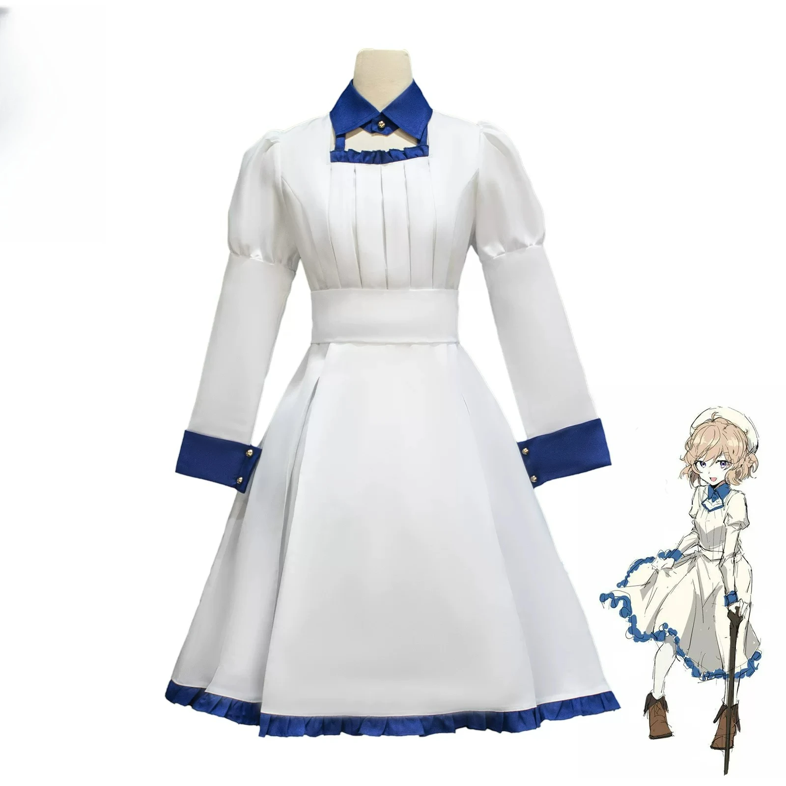 costume-de-cosplay-iwanaga-kotoko-costume-de-cosplay-anime-in-spectre-invented-inference【xs-3xl】robe-de-carnaval-d'halloween-avec-chapeau