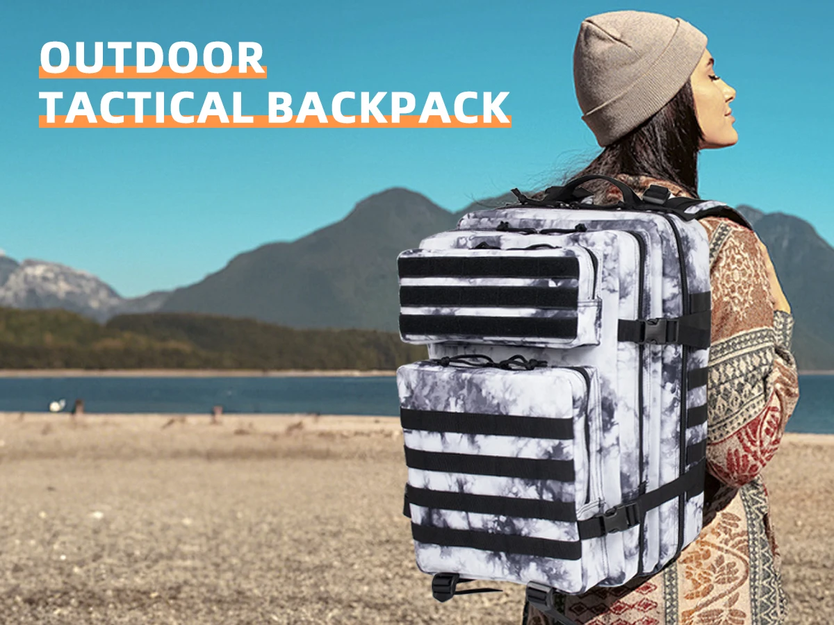 Mochila táctica 3p bolsa de asalto 45l viaje de 3 días impermeable rucksak de escalada camping senderismo caza