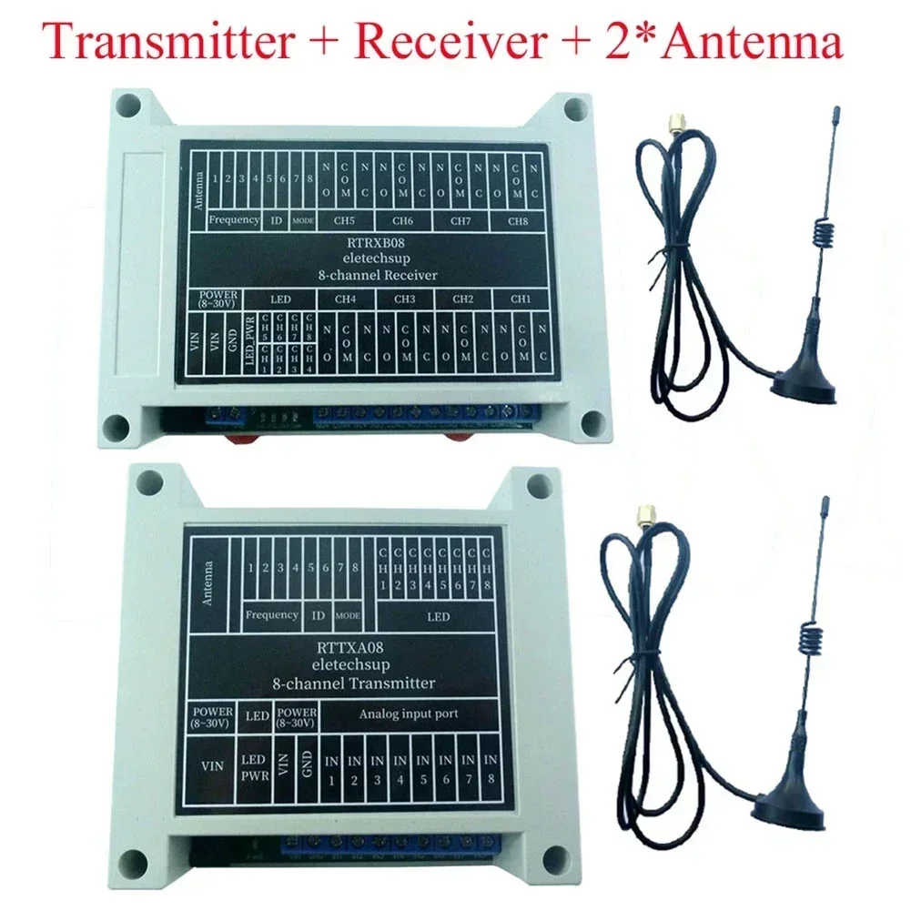 8 CH 433MHz Wireless IO Relay Switch with For Lora Point to Point Communication Technology for Remote Control Systems