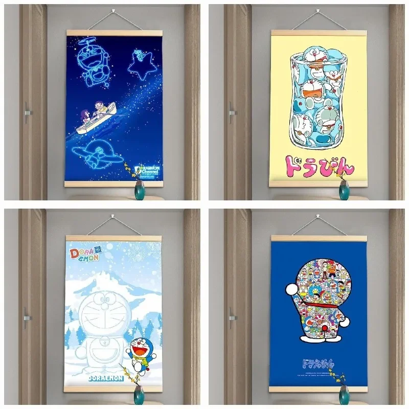 Animation Doraemon anime: Picture hanging rooms around the bedroom, bedside dormitory, rental house decoration creative scroll