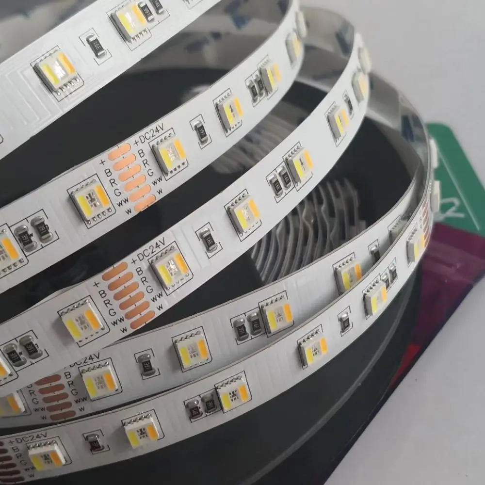 Smart RGBCW 5In1 LED Strip Light 24V High Output Ribbon For Stone Backdrop Interior Design Lighting Decor Solution