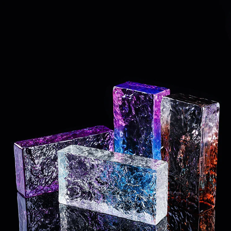 Partition Wall Exterior Wall Architectural Decoration Transparent Multi-color Rectangular Glass Brick