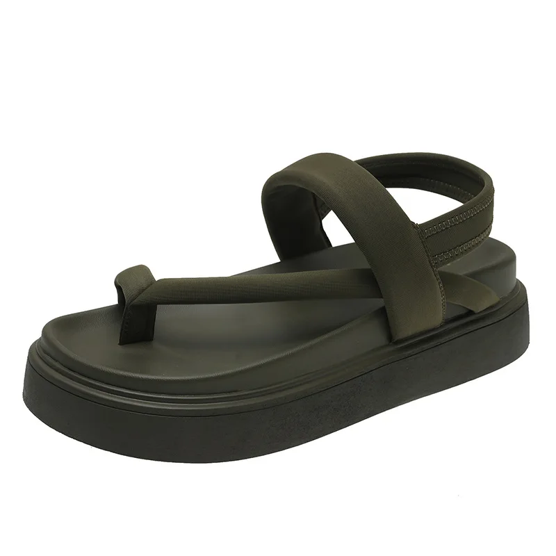 

Summer Women's sandals soft-soled comfortable beach slippers fashionable outerwear shoes muffin thick-soled beach Roman sandals