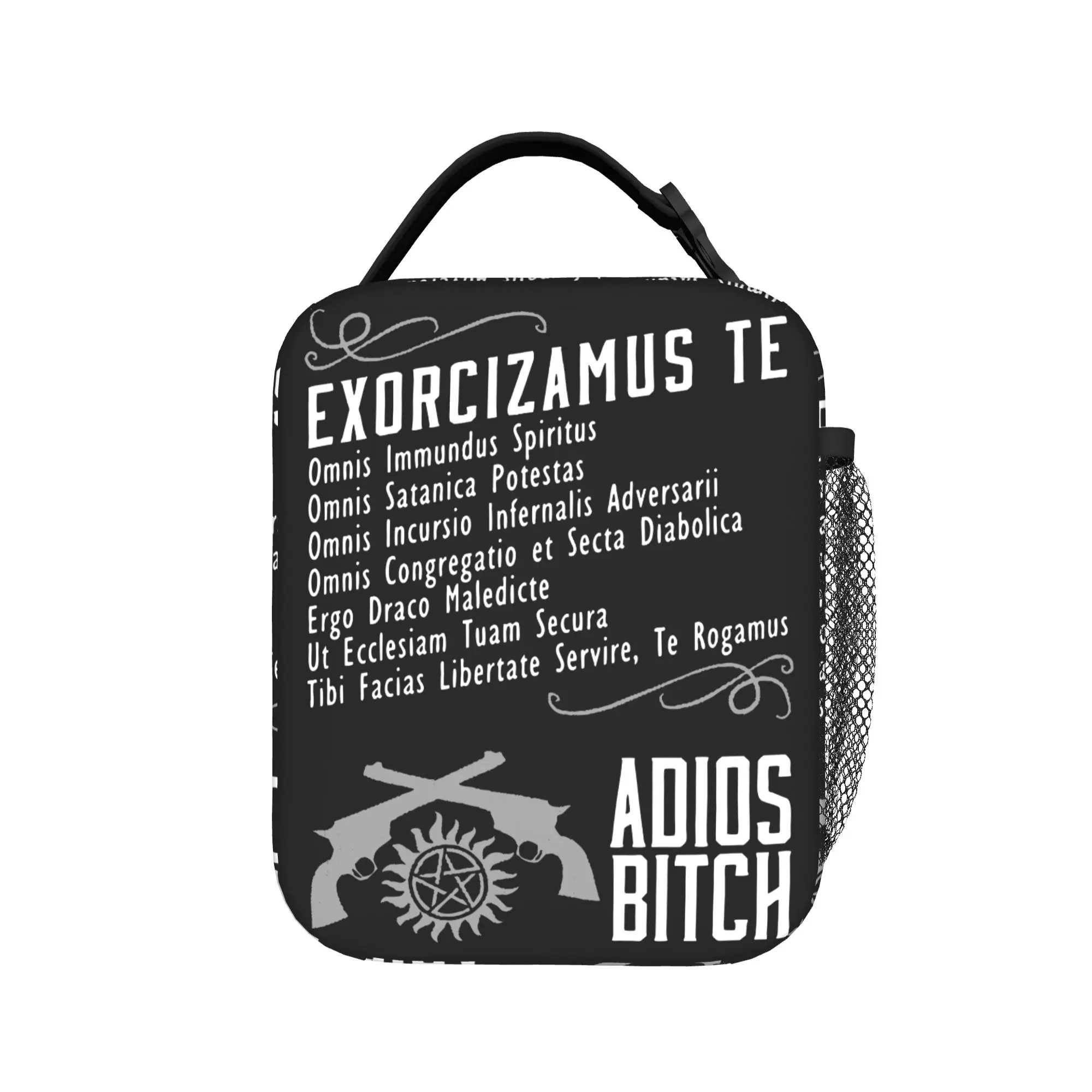 

Термосумка Supernatural Exorcism Adios для обедов, портативная многоразовая термосумка-тоут, ланч-бокс для пляжа и пикника, для девочек и мальчиков