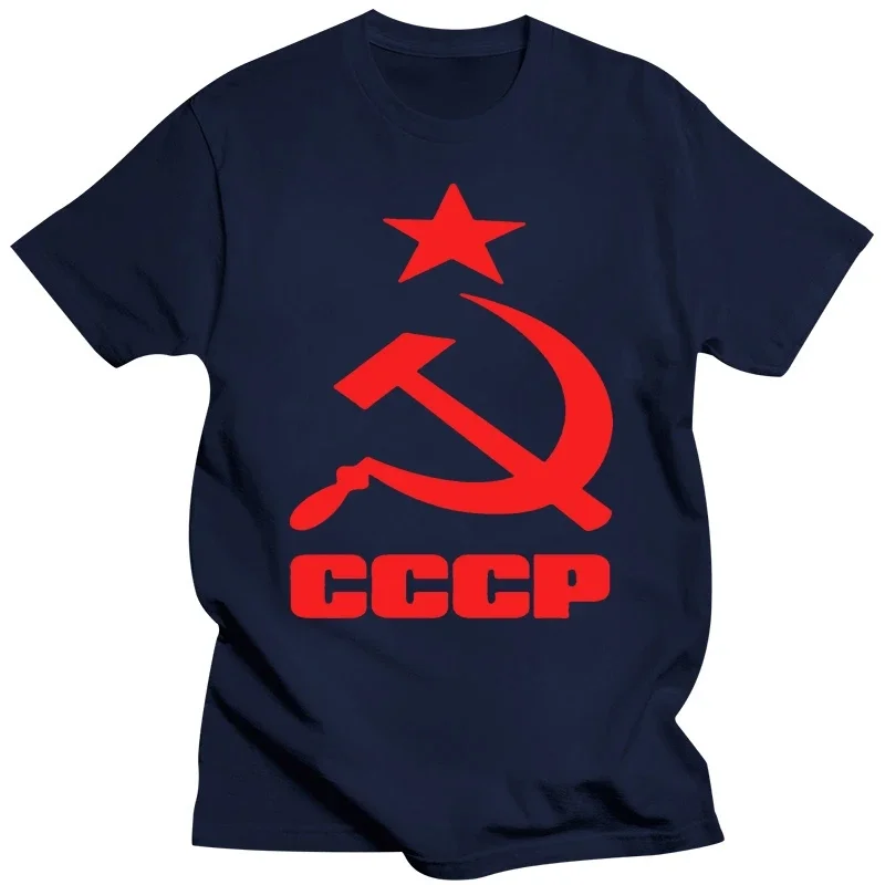 2024 yeni yaz erkek kısa kollu CCCP rus sscb sovyetler birliği yüksek kalite moskova eğlence rusya erkek pamuklu t-shirt  mens