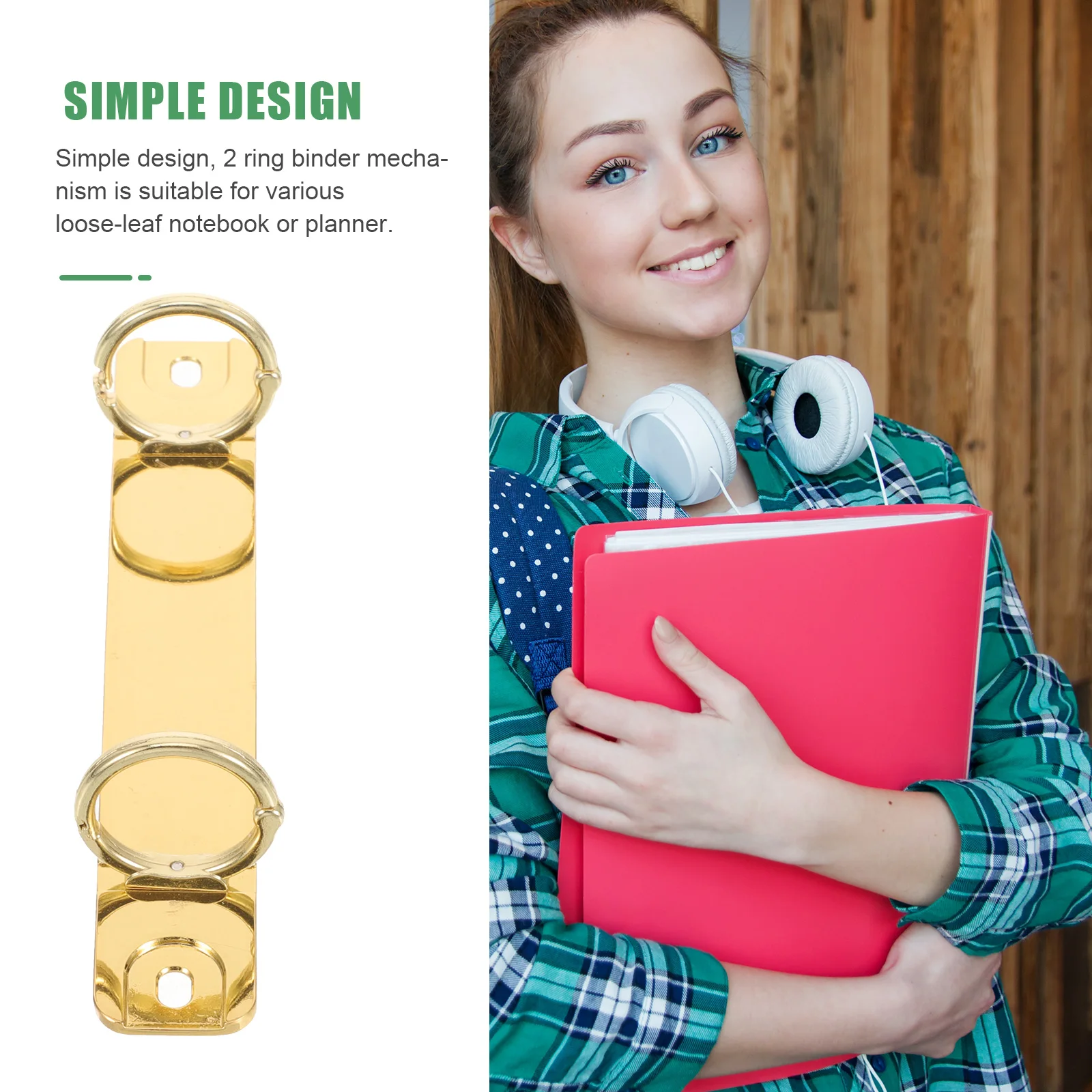 

2 Ring Binder Mechanism Metal 2 Hole O Type Detachable Notebook Planner DIY Supplies Round Ring Binders File Folders
