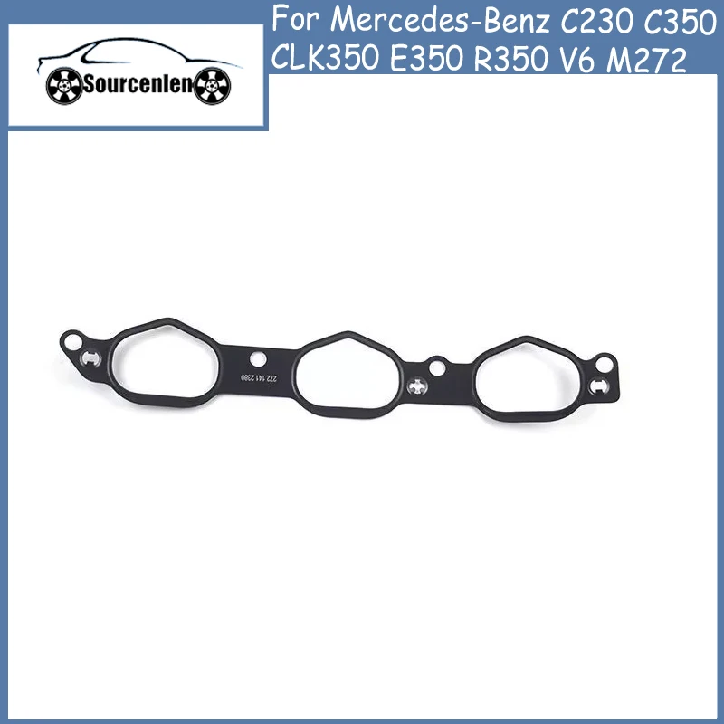 1 Pair Brand New Engine Intake Manifold Gasket for Mercedes-Benz C230 C350 CLK350 E350 R350 V6 M272 2721412280 2721412380