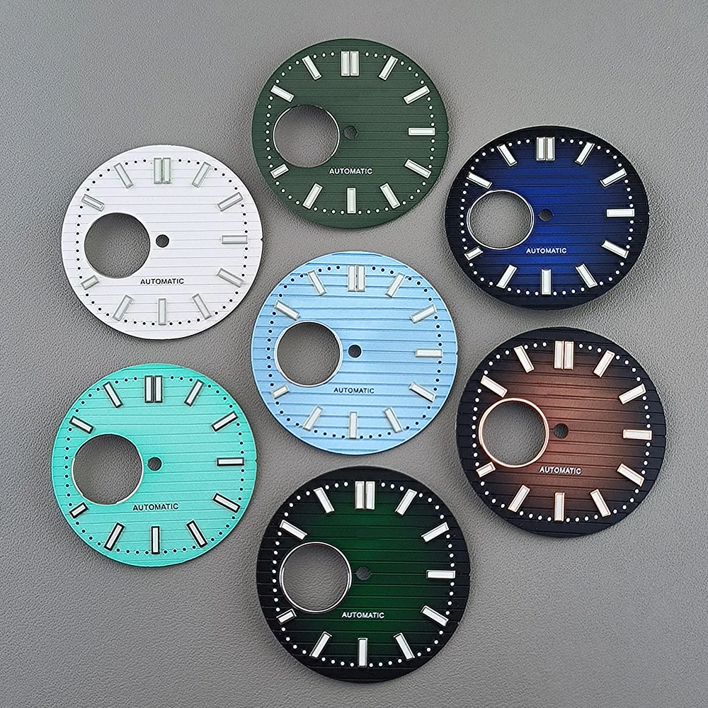 NH38 dial 30.5mm Nautilus dial Watch dial green luminous dial Suitable for NH35 movement watch accessories Watch repair tool