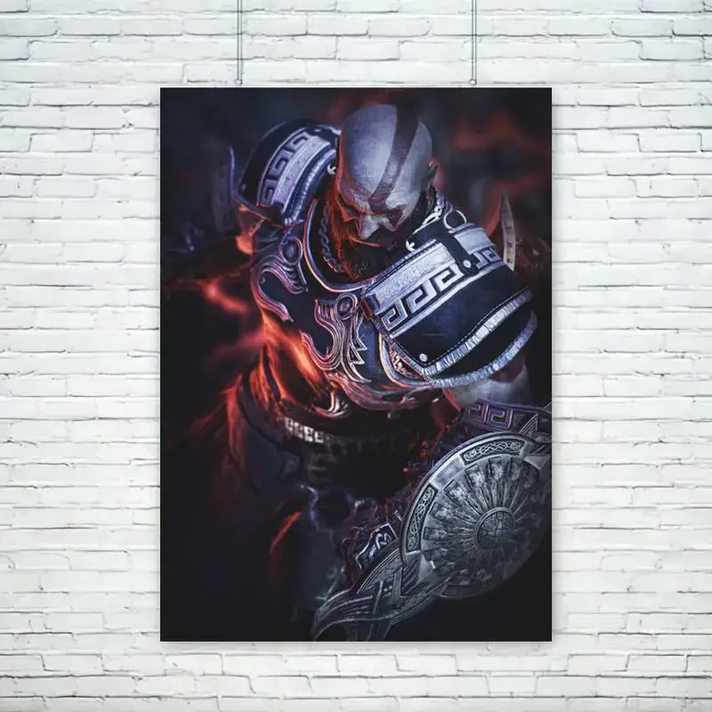 God Of War Game Anime ,Art Picture Print Silk Poster ,Home Wall Decor