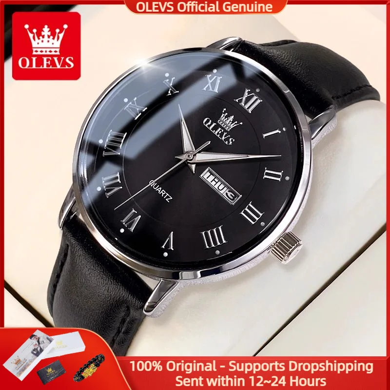 

OLEVS 2920, мужские часы, модные деловые римские весы, водонепроницаемые часы, роскошные брендовые кварцевые часы, мужские часы с календарем на неделю