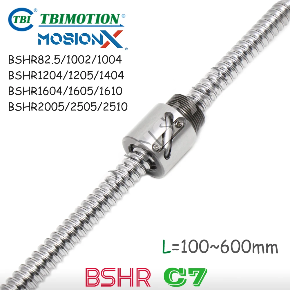 Original TBI BSH 0802.5 1002 1004 1204 1205 1605 2005 2505 2510 Ball Screw Without Flange Ballnut High Precision Mini 3D Printer