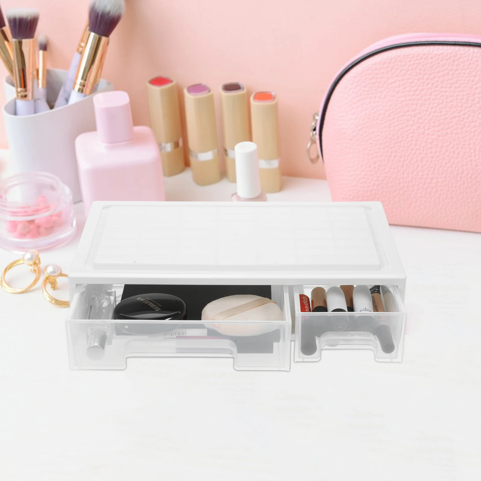 

Drawer Storage Box Organizer with Drawers Desktop for Office Stationary