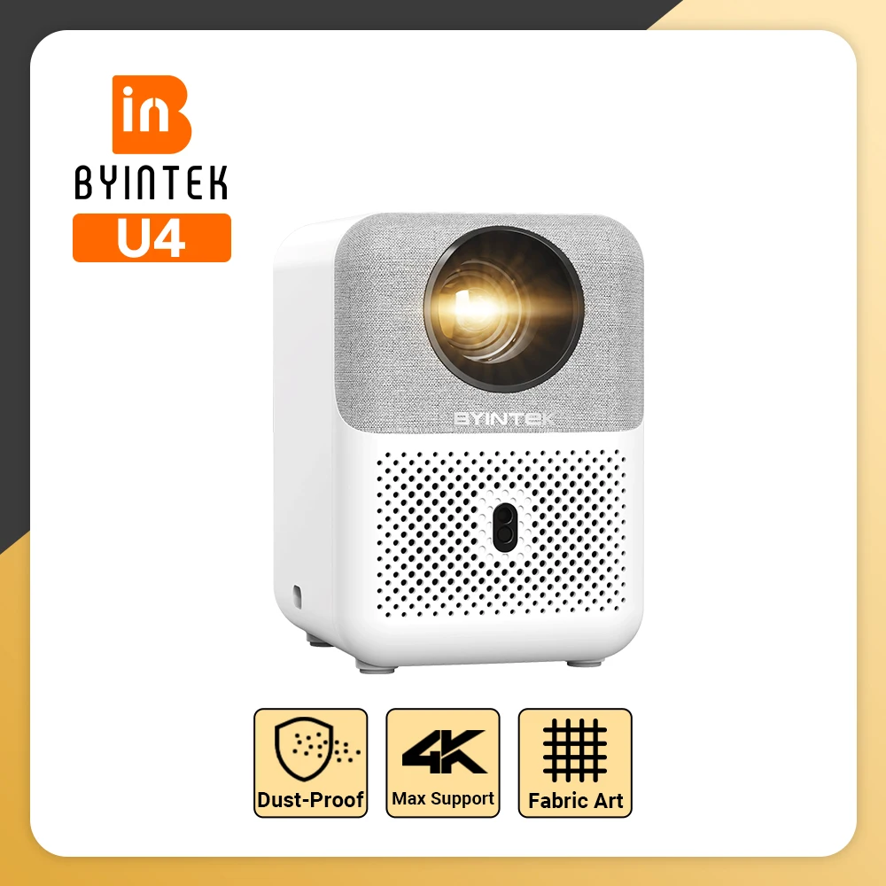 BYINTEK LOVE U4 Projector 4K Smart 1080P Mini Home Theater Video Android WIFI for Smartphone Cinema