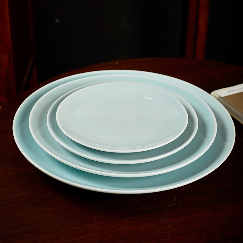 

Ceramic Flat plate bone dish round household plate ceramic plate fruit plate plate prato de jantar dinner plate tania bulhoes