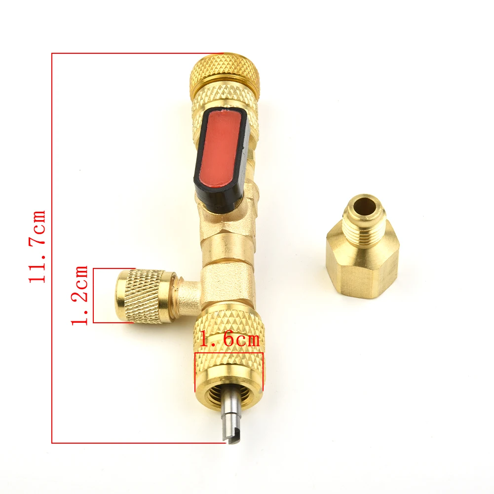 Herramienta de instalador de núcleo de válvula R410A, instalador de Puerto SAE 1/4 y 5/16 de doble tamaño, para sistema HVAC R12, R22, R410A