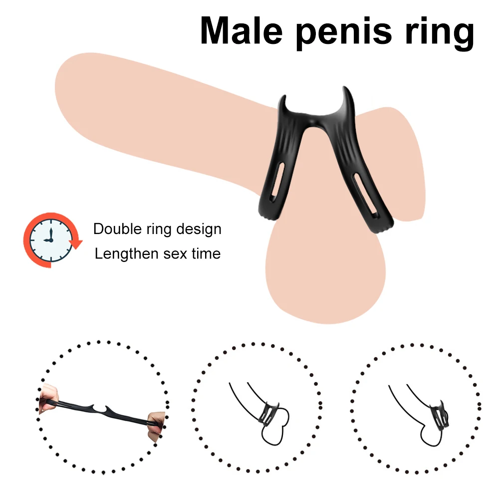 5 Style Penis Ring Male Locked Sperm Ring Prepuce Blocking Delayed Ejaculation Erect Enlarger Cock Ring Men Masturbation Toys