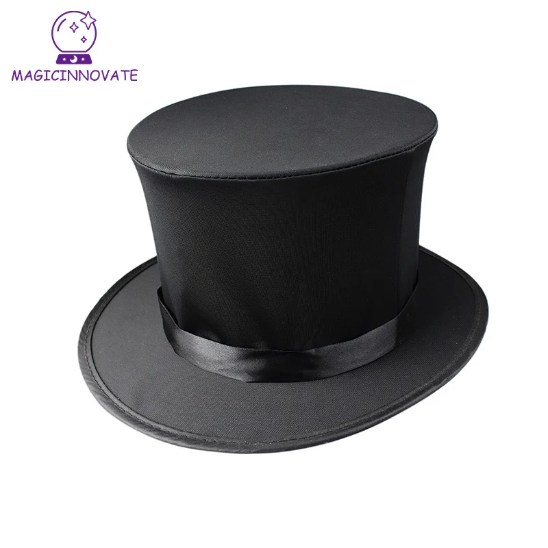 Folding Top Hat With Gimmick Magic Trick Costume Accessory Stage Prop Magician