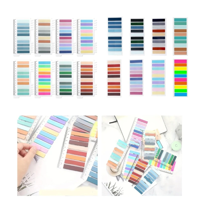 1600Pcs 80 Color Writable Morandi Sticky Tabs Repositionable Color Page Marker Sticky-Notes Tabs, Sticky Tabs Book Tabs 24BB