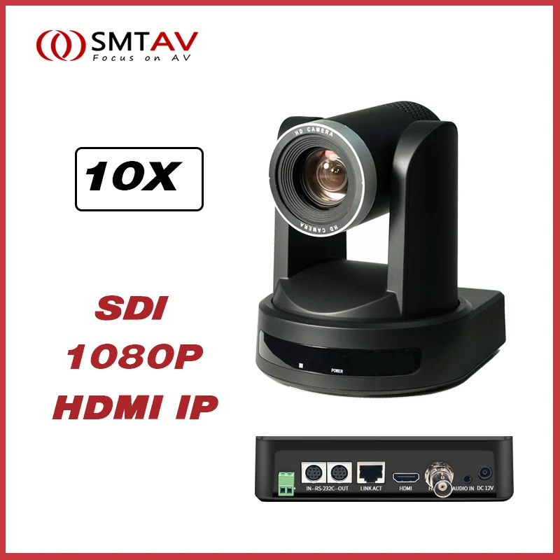 

SMTAV Conference Camera SDI PTZ Camera 10X Zoom HDMI IP Live Streaming Camera for Church Business Meeting