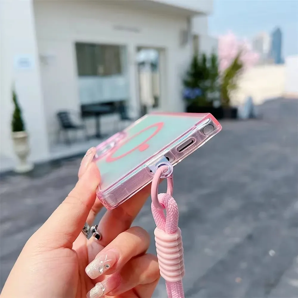 موضة جديدة أورورا المغناطيسي الحبل للصدمات جراب هاتف لسامسونج S25 S24 الترا زائد S25 حافة A56 A36 A26 Magsafe غطاء