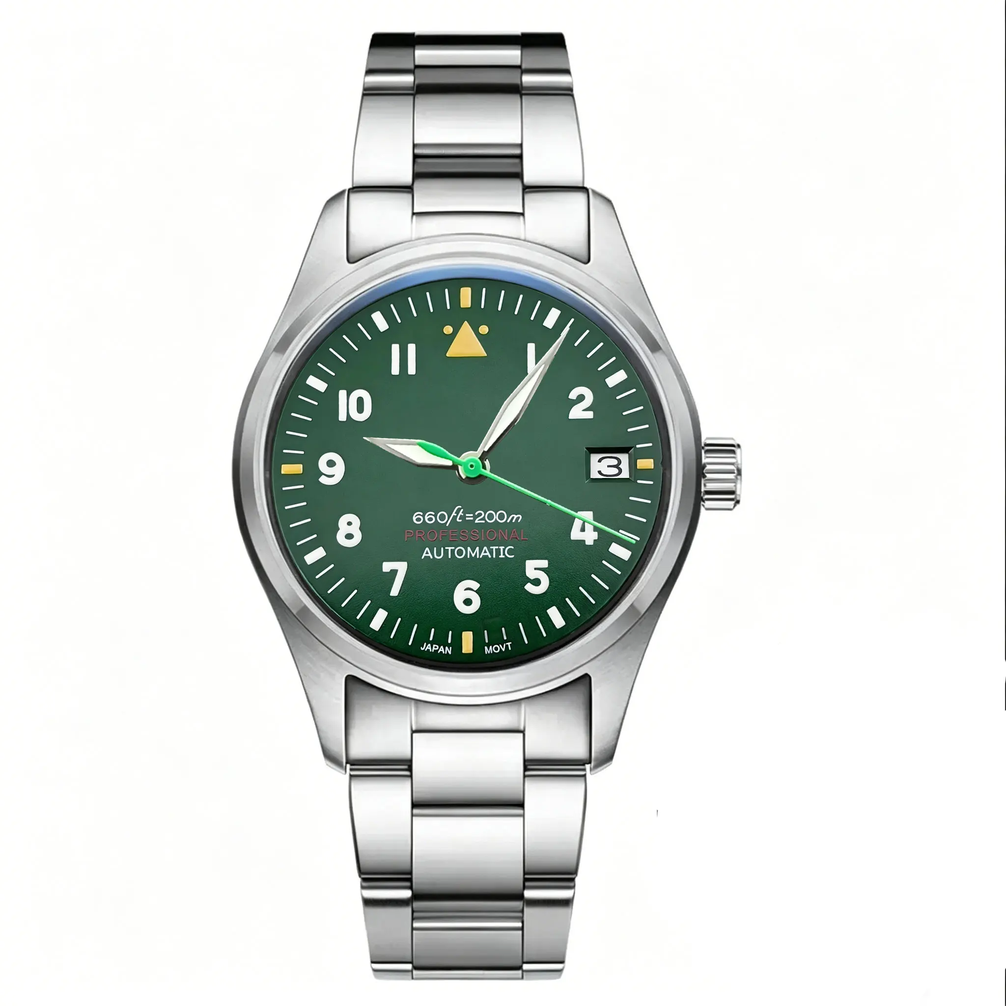 Custom LOGO 36mm 39mm Pilot Watch Men NH35 Automatic Mechanical Watches Blue Black Dial Sapphire 100m Waterproof Wristwatch