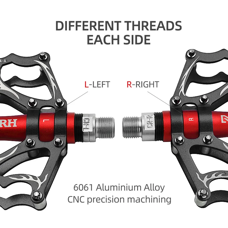 3 Bearings Bicycle Pedals Ultralight Aluminum Road Bmx Mtb Bicycle Pedals Non-Slip Waterproof Bicycle Accessories