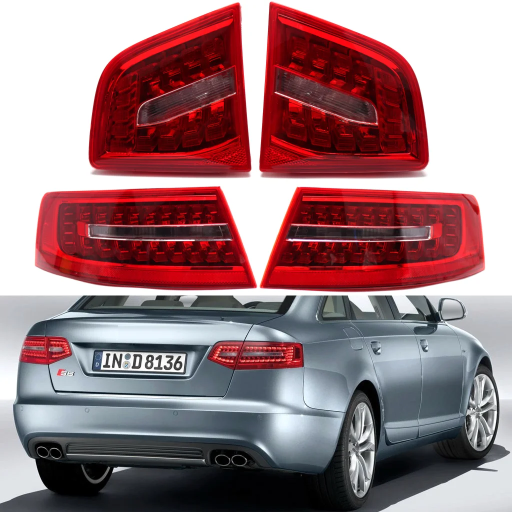 

Rear Tail Light For Audi A6 C6 S6 Quattro RS6 Saloon Sedan 2009-2011 Tail Stop Brake Lamp Turn Signal Fog Light Car Accessories