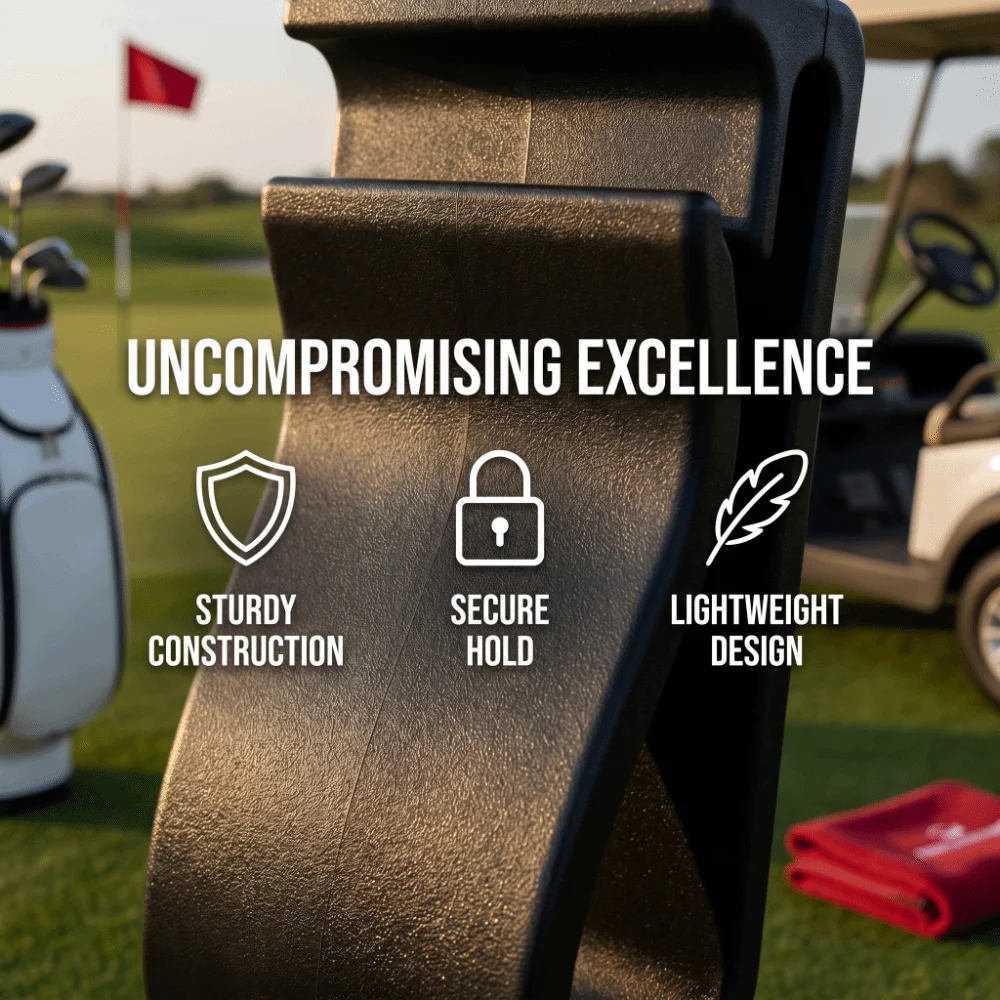 14PCS Plastic Material Golf Club Holder Clip-On Mount Stacked Slots Golf Bag Clip Multi-Clip Set T-Shaped Pin