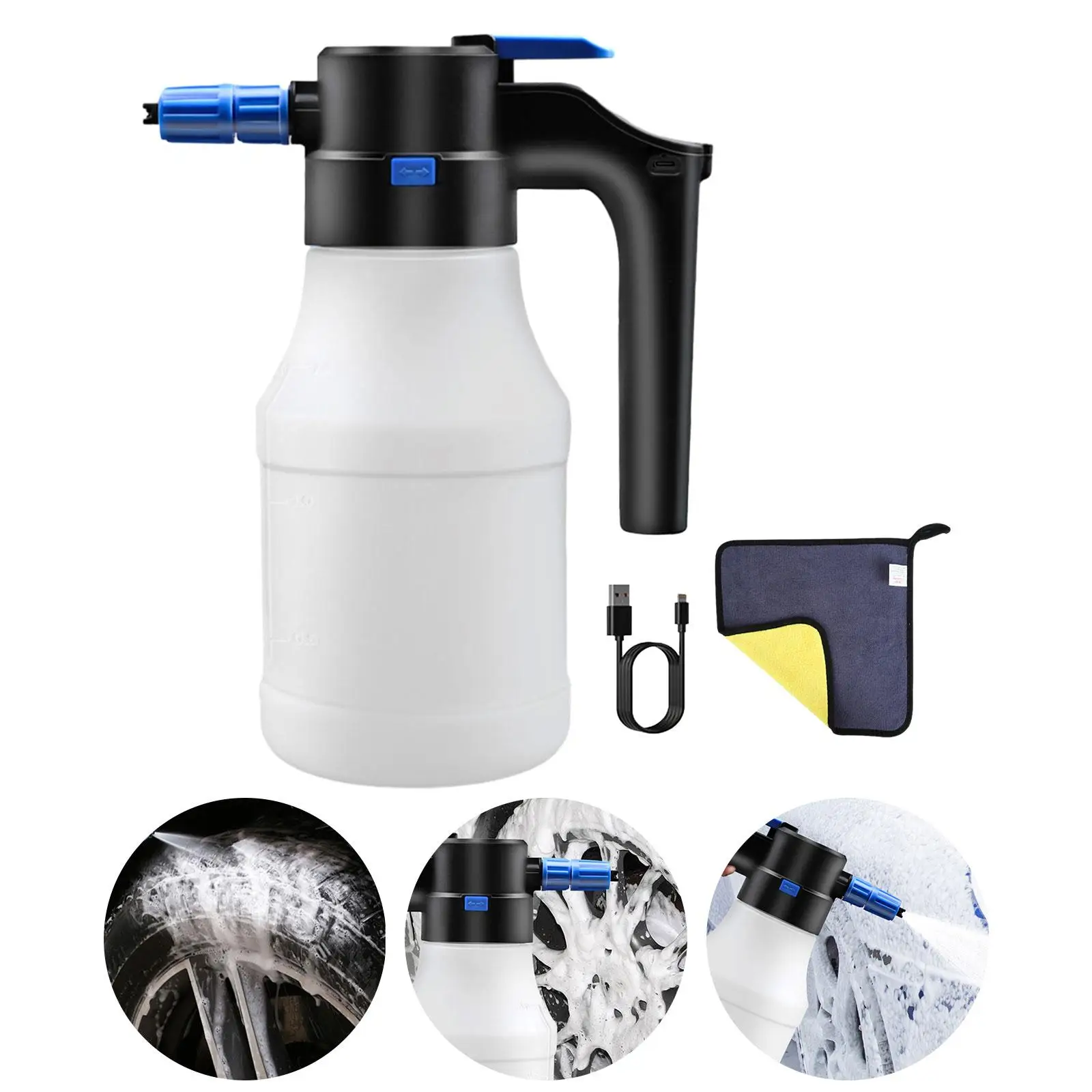 

Electric Foam Sprayer Cleaning Towel 1.5L Pump Sprayer Plant Mister Watering Can