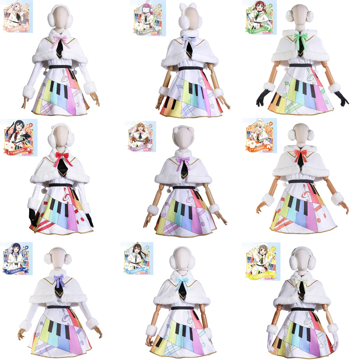 

COS-KiKi Anime Love Live! Season 2nd Zhong Lanzhu/Konoe Kanata OP SJ Lovely Dress Unifrom Cosplay Costume Halloween Party Outfit
