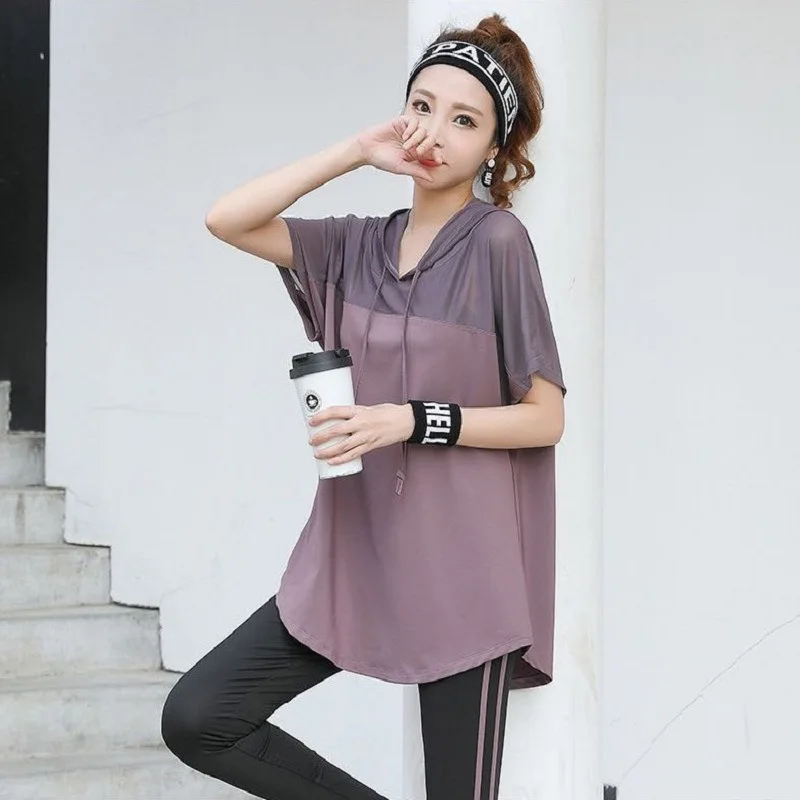 Thin T-shirts Women Hooded Fashion Loose Casual All-match Korean Style Solid Simple Y2k Aesthetic Футболка Женский Cozy Chic New