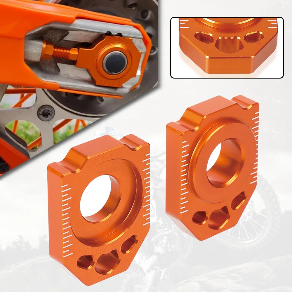 

2025 For XC XCF SX SXF EXC EXCF XCW XCFW 125 150 200 250 300 350 400 450 500 525 530 Orange CNC Rear Chain Adjuster Axle Block