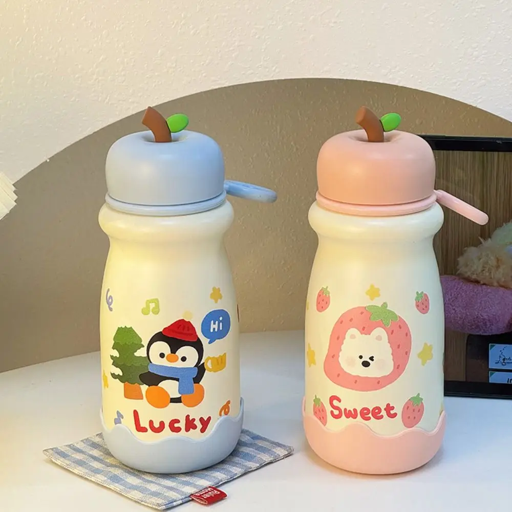 

New 500ml Thermal Cup Large Capacity Cartoon Pattern Vacuum Cup Leakproof Stainless Steel Coffee Cup Gift