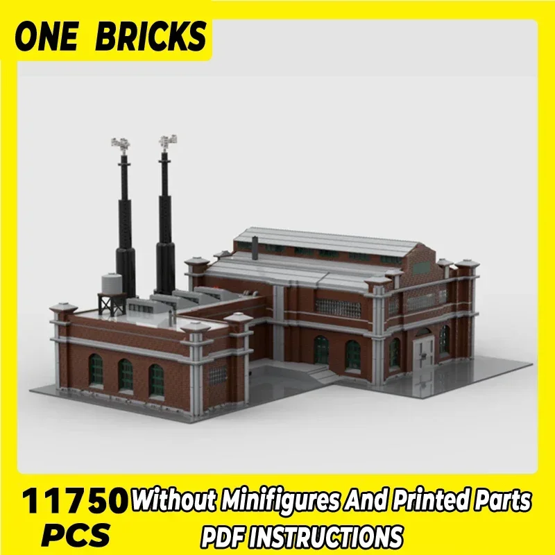 Modern Buildings Model Moc Building Bricks Industrial Factory Technology Modular Blocks Gifts Christmas Toys DIY Sets Assembly