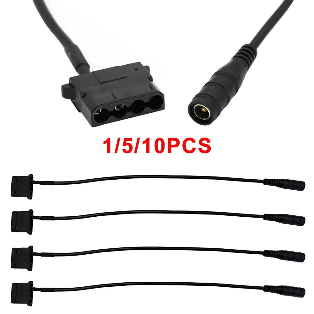 1/5/10pcs DC 5521 To IDE Molex 4 Pin Female Power Supply Adapter Cable DC 5.5x2.1mm Converter Adapter Power Supply Cable 30cm