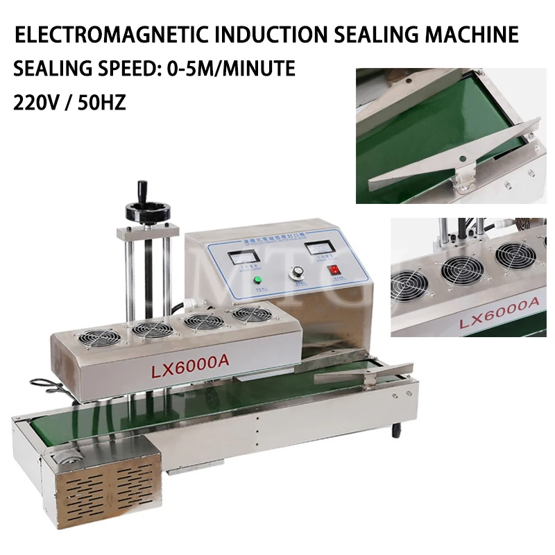 Continuous Electromagnetic Induction Sealing Machine Automatic Aluminum Foil Film Tin Foil Sealing Machine