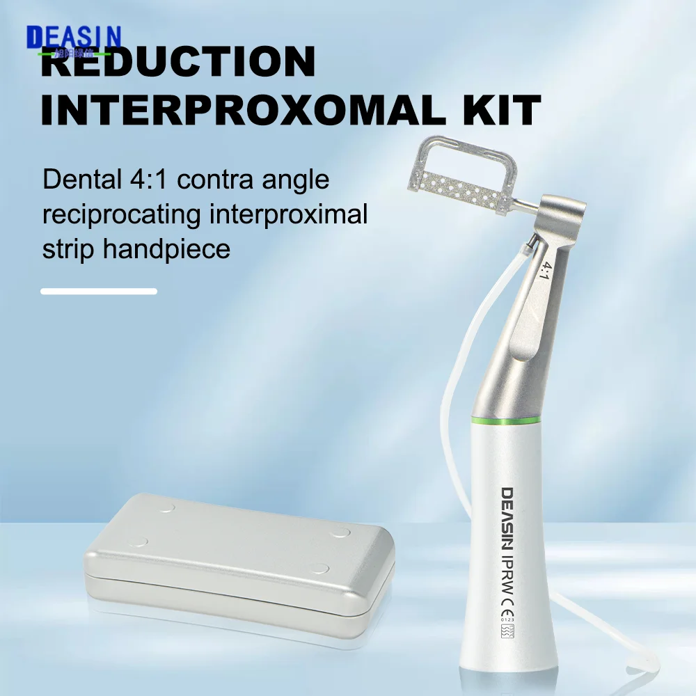 Dental 4:1 Contra Angle Orthodontic Handpiece Interproximal Enamel Reduction Reciprocating IPR System Stripping Tools