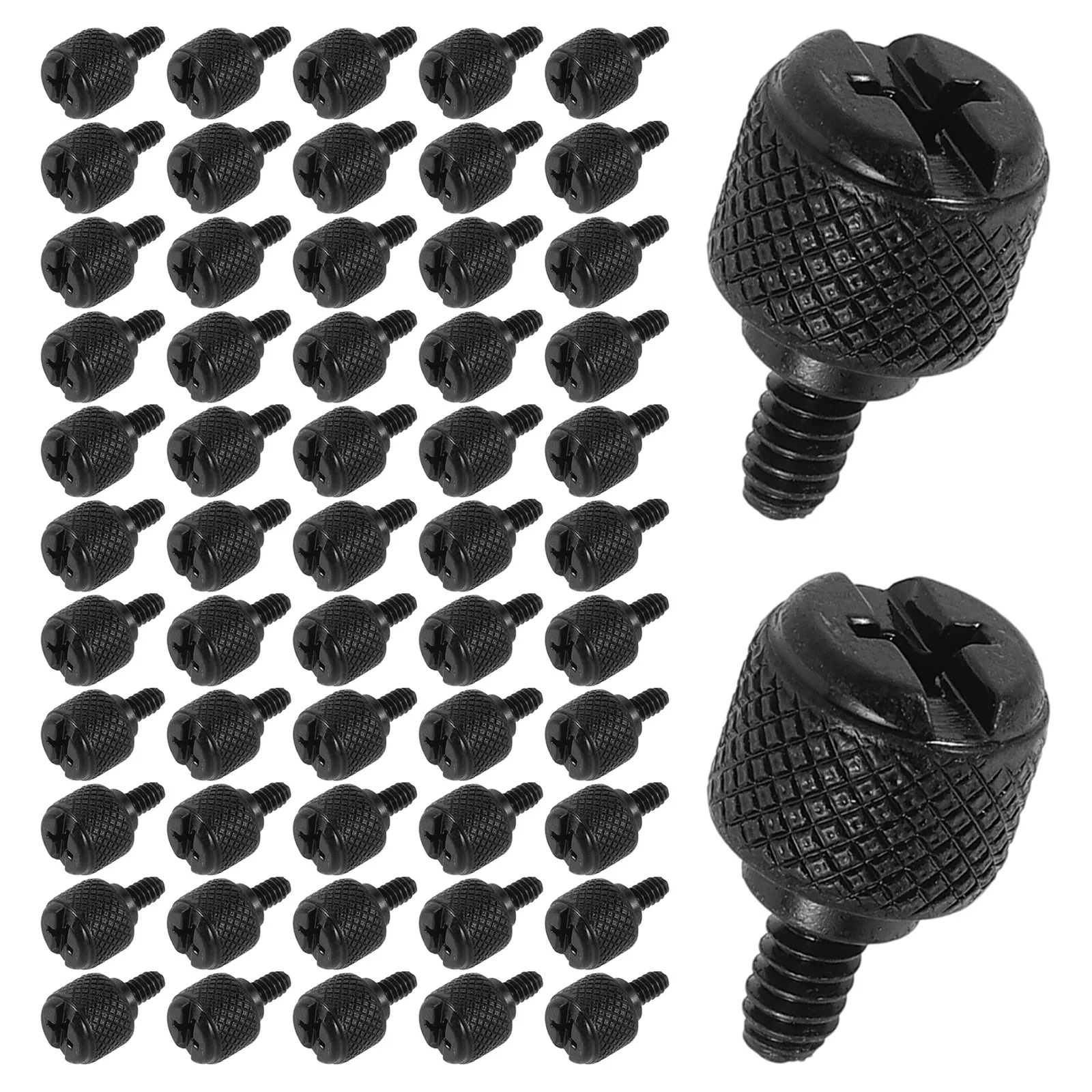 200 vis moletées noires en alliage pour ordinateur, vis de fixation pour châssis de PC, carte mère, alimentation et installation de GPU.