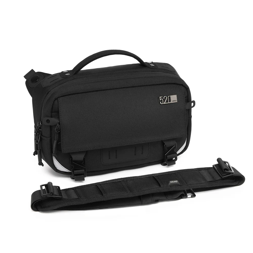 OZUKO New Men's Crossbody Bag Shoulder Bag Practical Large-Capacity Bag Commuter Waterproof Casual Flat School Bag