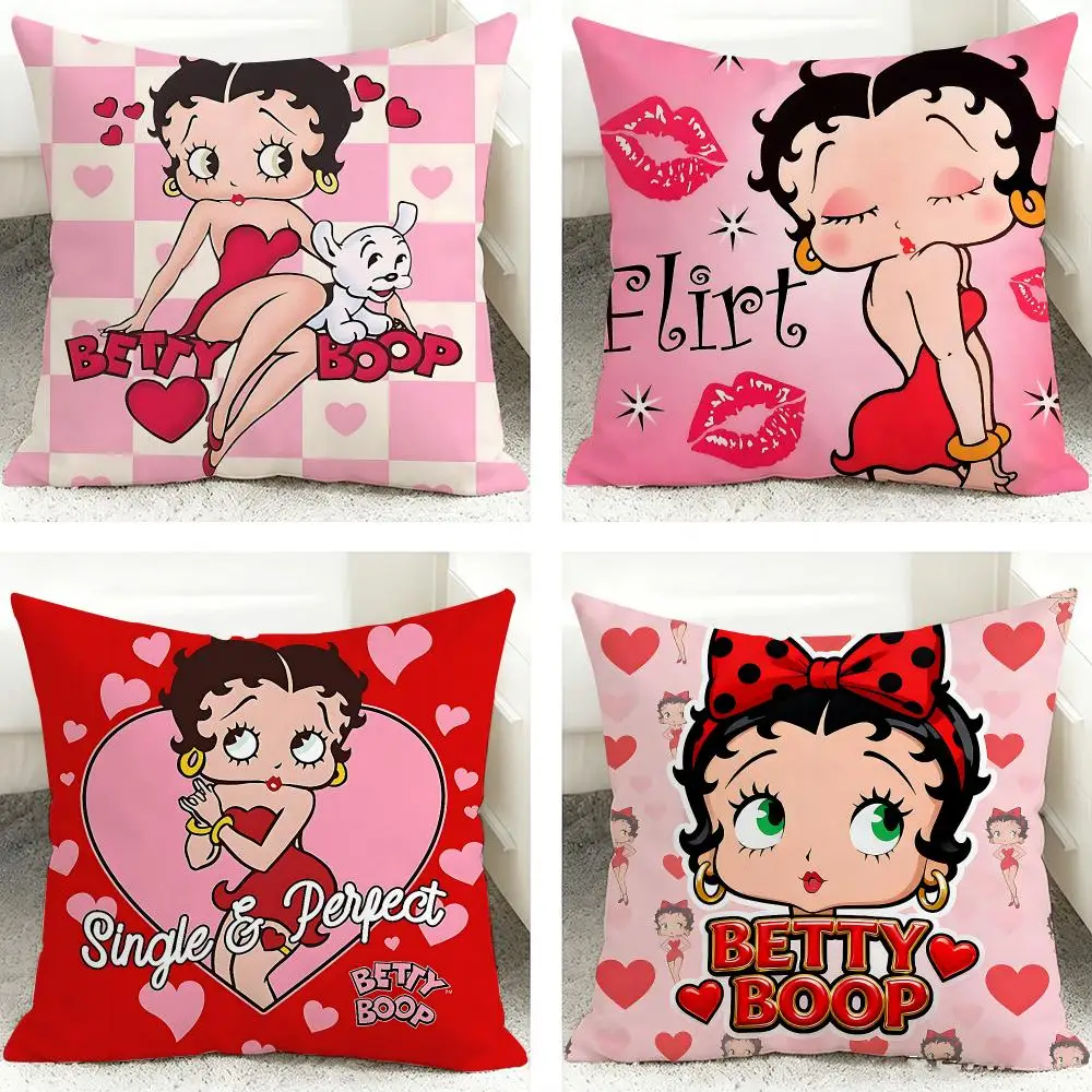 B-Boop-fashion B-Betty Cushion Cover 40x40cm Square Decorative Sofa Cushion Cover Bedroom Living Room Home Decor Gift