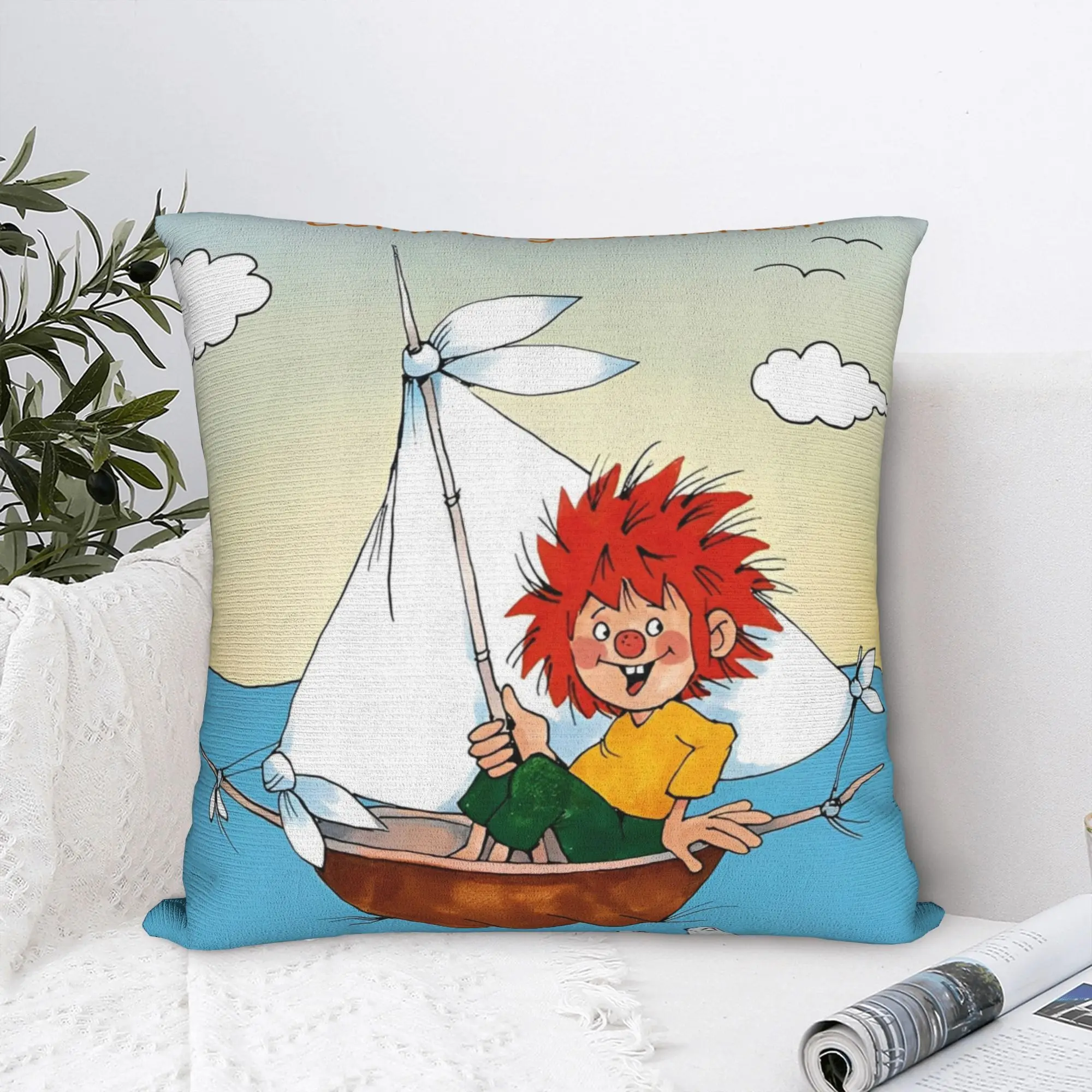 Printed Pumuckl Cute Elf Fairy Story Pillowcase Cushion Cover Decorations Anime Cartoon Throw Pillow Case Cover Seat Square 18
