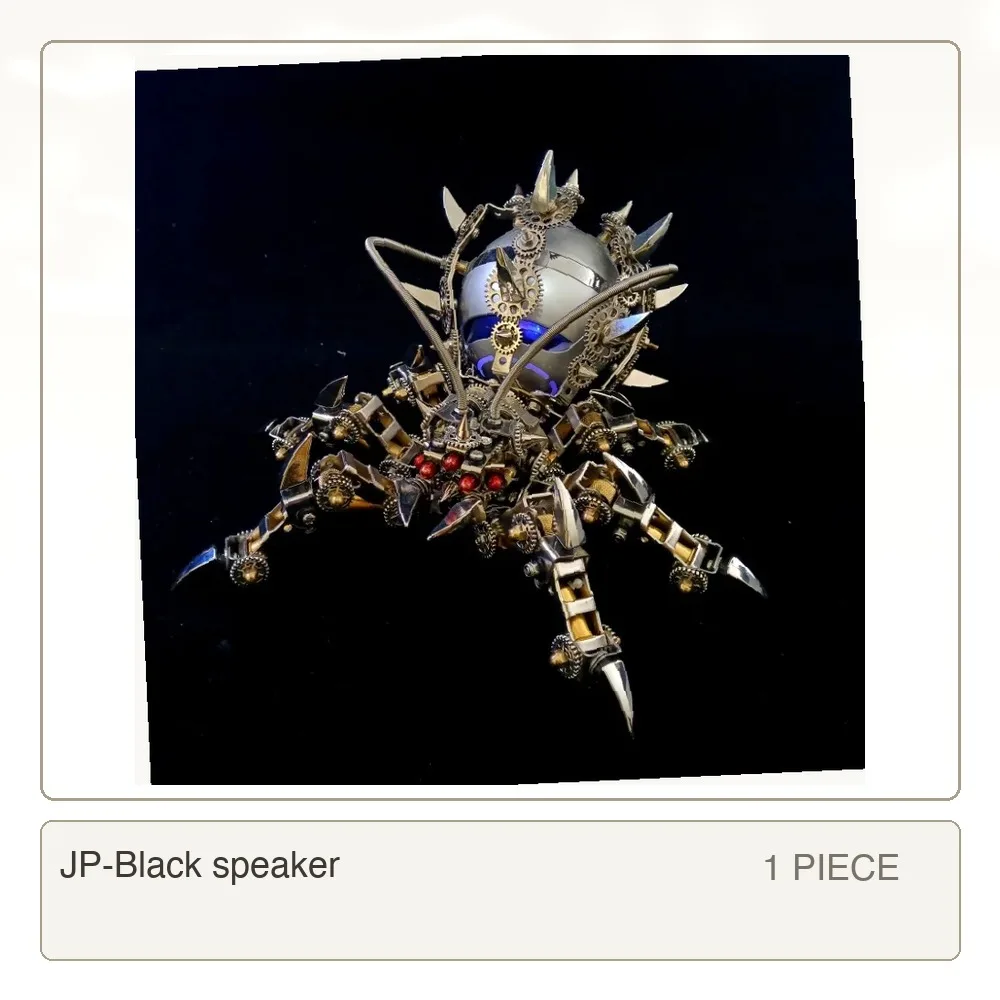 3D DIY smart bluetooth audio engine creative Gift office decoration machinery metal assembly magic sound spider mecha model