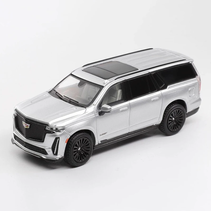 

Тень масштаб 1:64 Cadi Escalade ESV 2023, имитация сплава, модель автомобиля, статическая коллекция, украшенные праздничные игрушки, сувенирный подарок