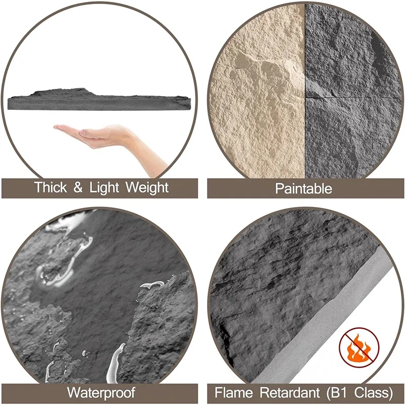 4 قطعة 30 سنتيمتر عالية محاكاة حجر ثلاثية الأبعاد الجدار ملصق حجر نمط خلفية تغطي غرفة المعيشة حجر الطوب ثلاثية الأبعاد لوحة الحائط قالب البلاط