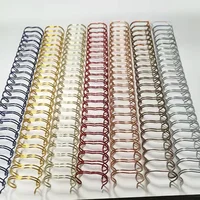 9,5/11 1/12,7mm 50 Uds 2:1 doble bobina hoja suelta A4 anillo de encuadernación doble alambre hierro YO anillo calendario de escritorio anillos para calendario de pared